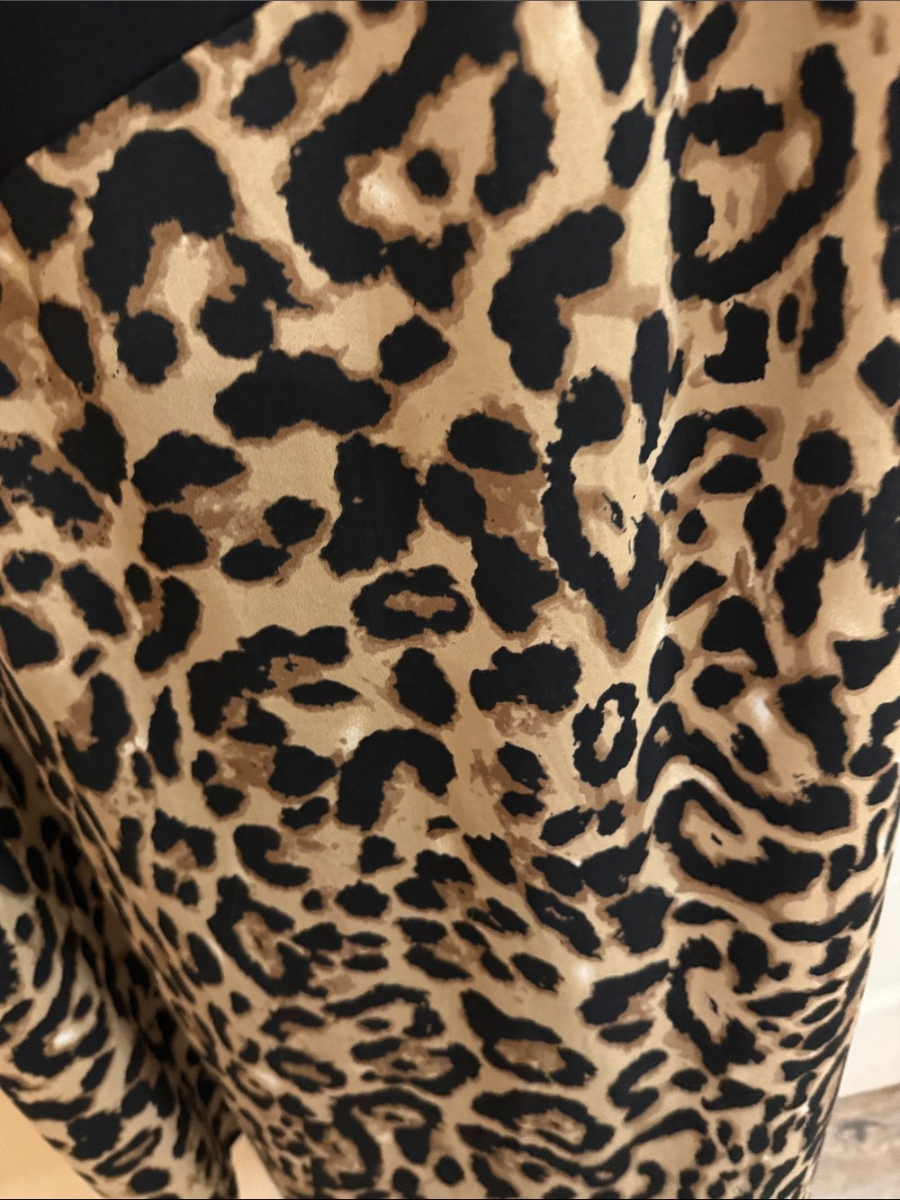 Emery Rose Black Leopard Maxi Dress with Diagonal Panel Sz 4XL NWT - Picture 2 of 4